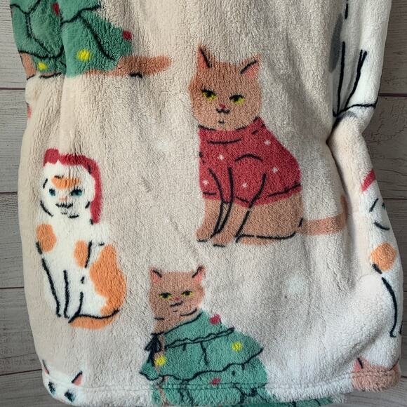 TisThe Season Christmas Cat Blanket Oversized Plush Throw 60x70" - Picture 14 of 16